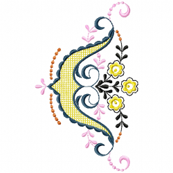 Flowers And Tree Embroidery Design 7